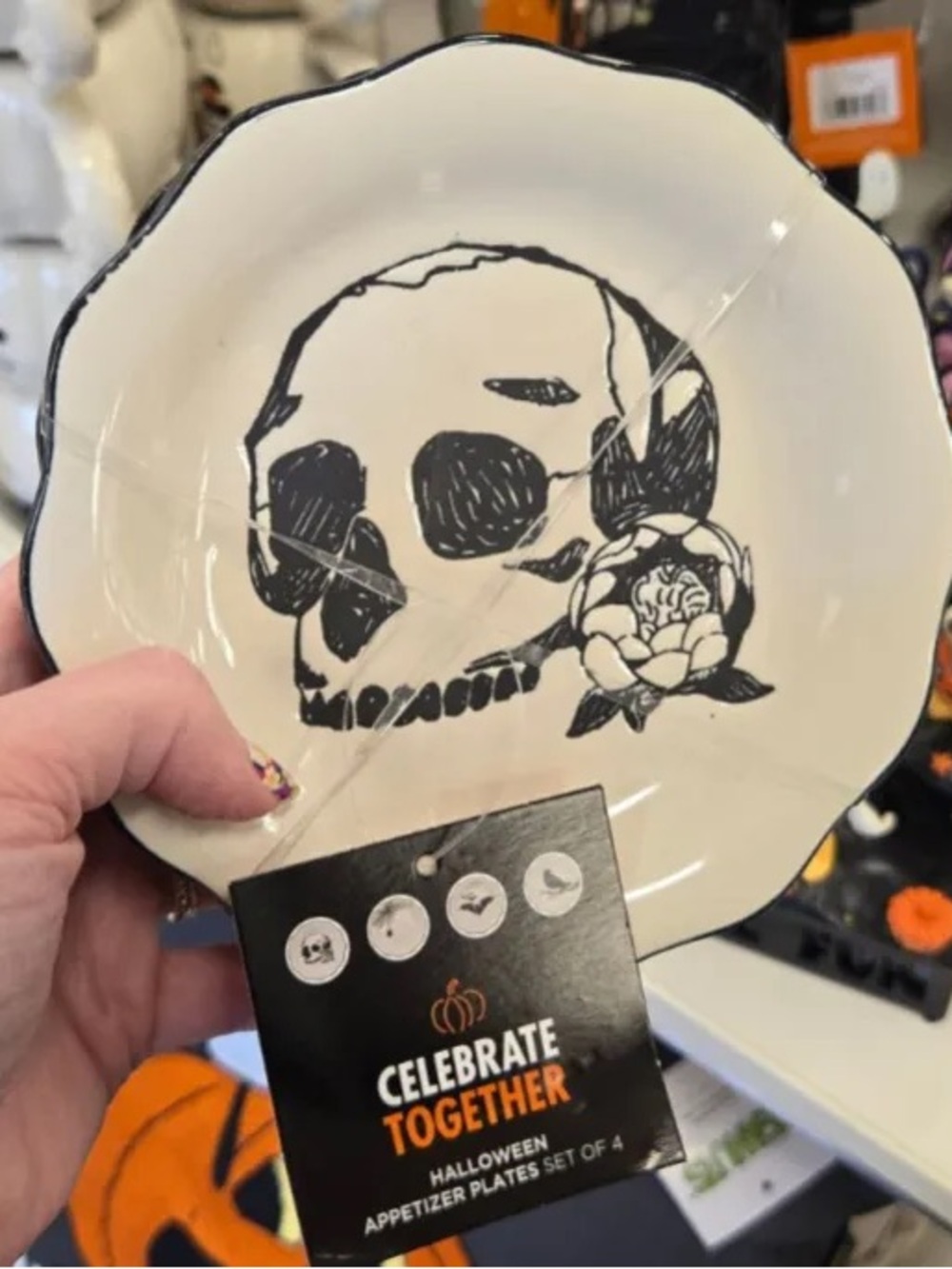 NWT Celebrate Together™ Halloween 4-pc. Spooky Appetizer Plates Set/Discontinued